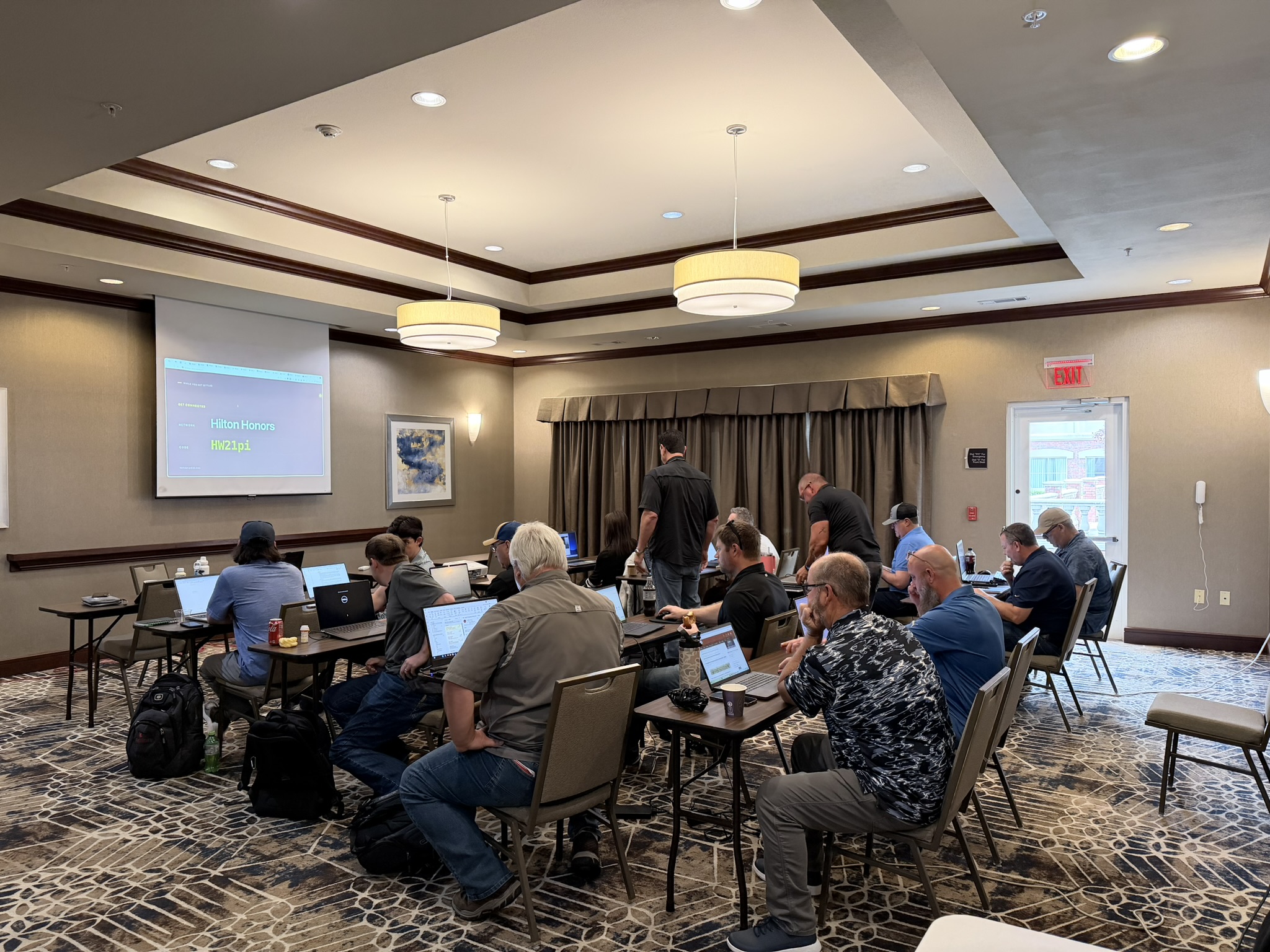 Action Mechanical team working through an AI Leadership Kickstart session