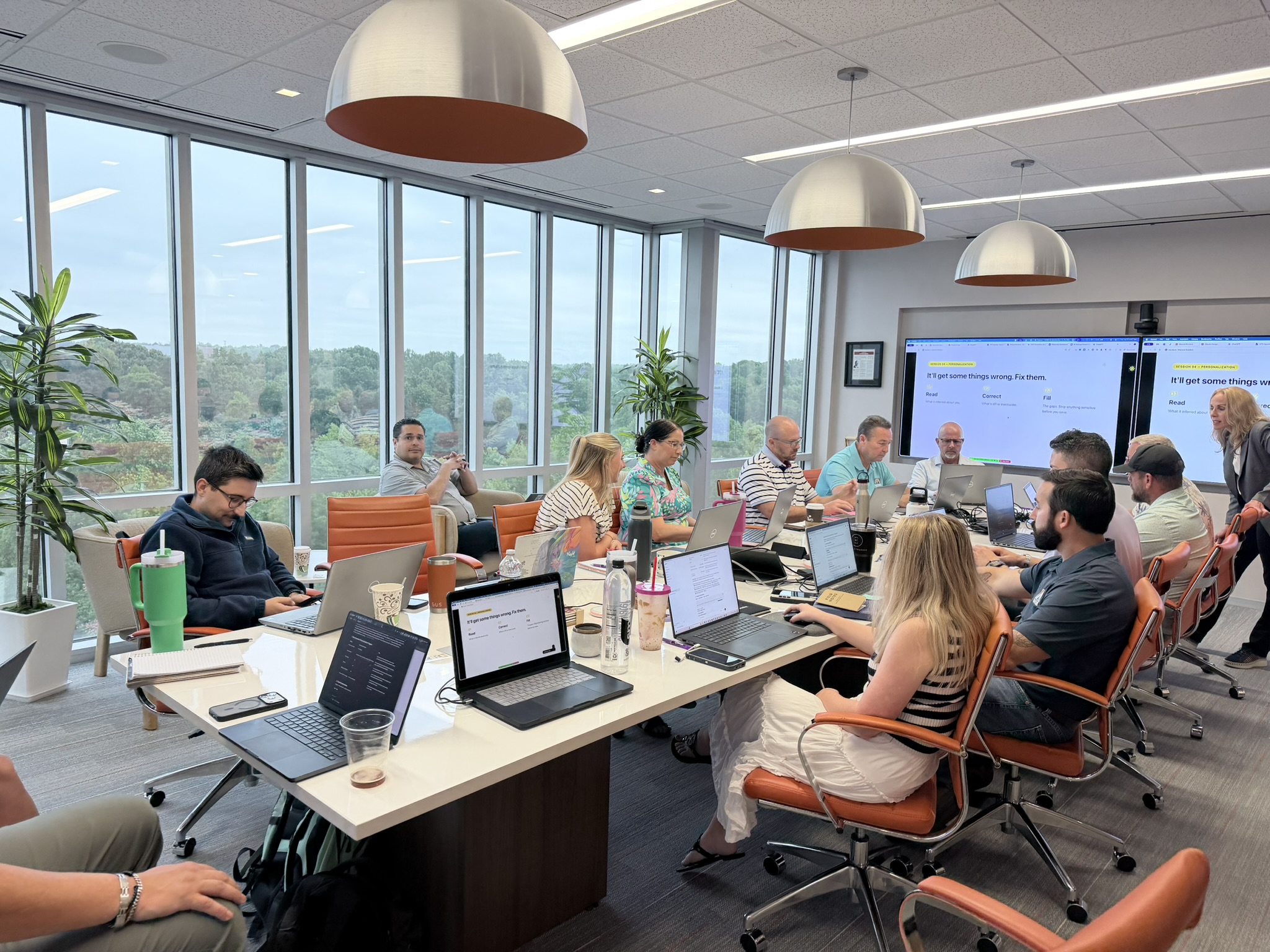 Marand Builders team taking part in an AI Leadership Kickstart session
